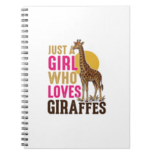 Carnet Fille qui aime les girafes Vintage Girafe T-shirt