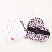 Carnet Fille rose et noir Ladybugs gris En vichy coeur (Intérieur)