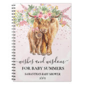 Carnet Fille rose Floral Highland Voulait La Sagesse (Devant)