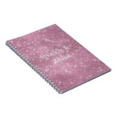 Carnet Fille rose Glitzy Étincelle (Côté Droit)
