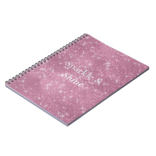 Carnet Fille rose Glitzy Étincelle (Côté gauche)