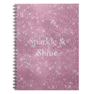 Carnet Fille rose Glitzy Étincelle