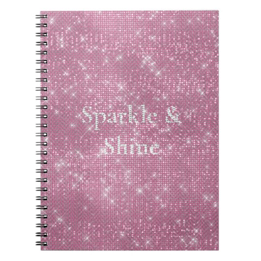 Carnet Fille rose Glitzy Étincelle (Devant)