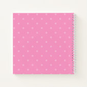 Carnet Fille rose mignonne Kawaii Bunny & Fleurs Nom Pers (Dos)