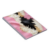 Carnet Fille Rose Noir Blanc Or Cowhide (Côté Droit)