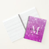 Carnet Fille rose Ombre Parties scintillant Monogramme No (Intérieur)