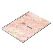 Carnet Fille rose or Blush Empreinte de léopard (Côté gauche)