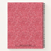 Carnet Fille rose Parties scintillant Monogramme Nom Carn (Dos)