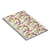 Carnet Fille Rose Peach Purple Burgundy Aquarelle Florale (Côté Droit)