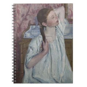 Carnet Fille s'chargeant des ses cheveux, 1886 (huile sur