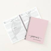 Carnet Fille Simple Blush Pink Cookbook Signature Recette (Intérieur)