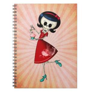Carnet Fille squelettique douce et effrayante