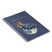 Carnet Fille sur la Lune Robe Bleue (Côté Droit)