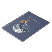 Carnet Fille sur la Lune Robe Bleue (Côté gauche)