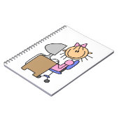 Carnet Fille sur ordinateur (Côté gauche)