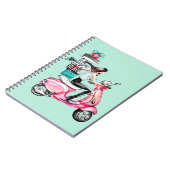 Carnet Fille sur scooter (Côté gauche)