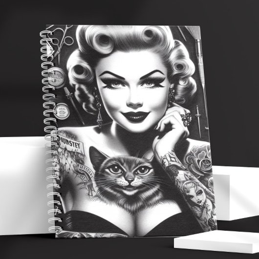 Carnet Fille tatouée alternative old school