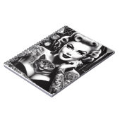 Carnet Fille tatouée alternative old school (Côté gauche)