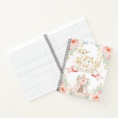 Carnet Fille Tribal Bois Animaux Blush Or Floral (Intérieur)