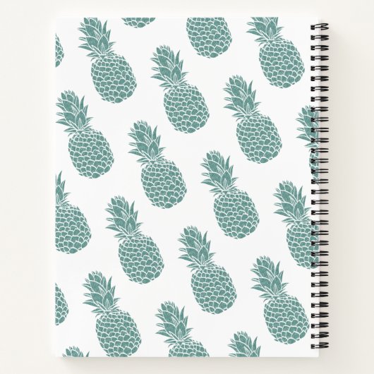 Carnet Fille Turquoise Parties scintillant Ananas Motif N (Dos)