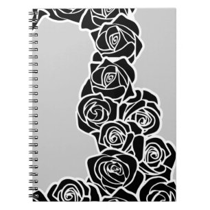 Carnet Fille Vintage rose noire