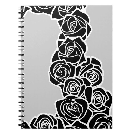 Carnet Fille Vintage rose noire (Devant)