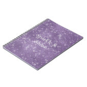 Carnet Fille violette brillante étincelante (Côté gauche)