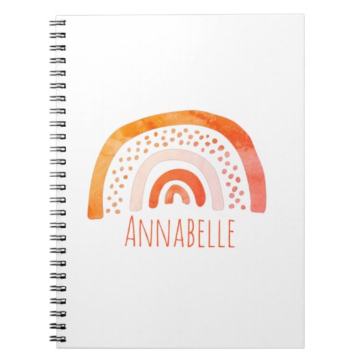 Carnet Filles Arc-en-ciel Prénom (Devant)