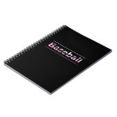 Carnet Filles Baseball - Typographie Géométrique Rose (Côté gauche)
