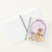Carnet Filles Cheval Floral Violet (Intérieur)