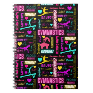 Carnet Filles colorées Gymnastique Glossaire Typographie