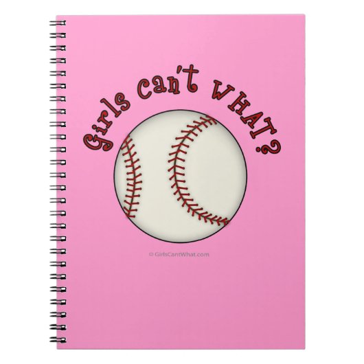 Carnet Filles de baseball-Rouge (Devant)