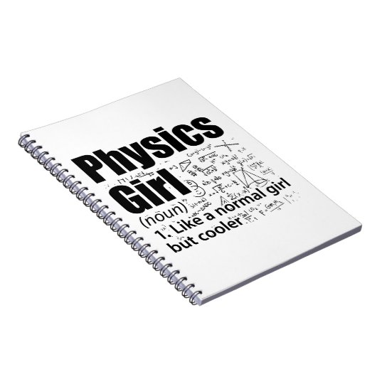 Carnet Filles de physique | Cadeaux de sciences physicist (Côté Droit)