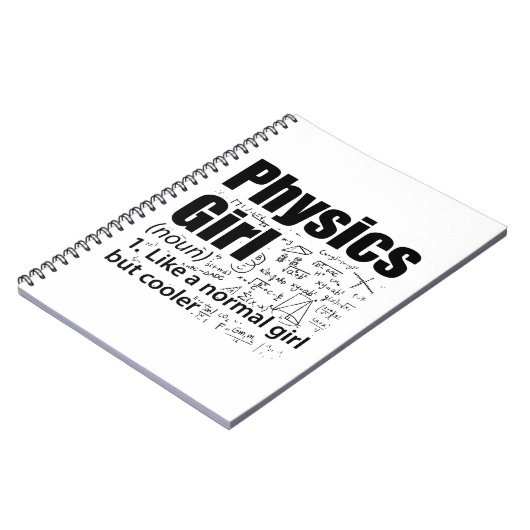 Carnet Filles de physique | Cadeaux de sciences physicist (Côté gauche)