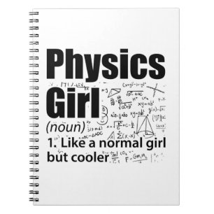Carnet Filles de physique Cadeaux de sciences physicist