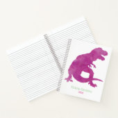 Carnet Filles Dinosaure Rose Violet Aquarelle T-Rex Enfan (Intérieur)