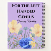 Carnet Filles Fleur de Lilas Gaucher avec Nom Personnalis (Dos)