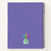 Carnet Filles Fleurs Parties scintillant personnalisées (Dos)
