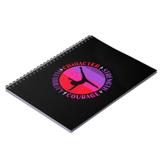 Carnet Filles Gymnastique Caractère Force Courage (Côté gauche)