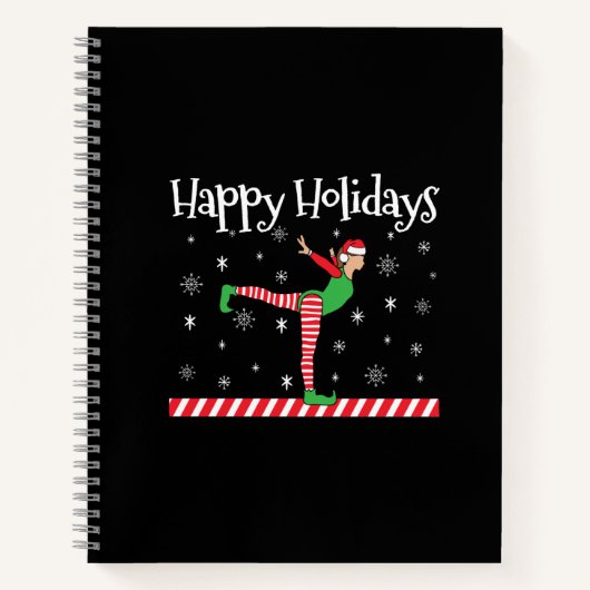 Carnet Filles Gymnastique Elfe de Noël (Devant)