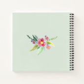 Carnet Filles mignonnes fleurs botaniques de printemps et (Dos)