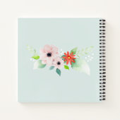 Carnet Filles mignonnes fleurs d'aquarelle florale Fleurs (Dos)
