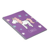 Carnet Filles Mignonnes Licorne Violette Magique École En (Côté Droit)