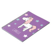 Carnet Filles Mignonnes Licorne Violette Magique École En (Côté gauche)