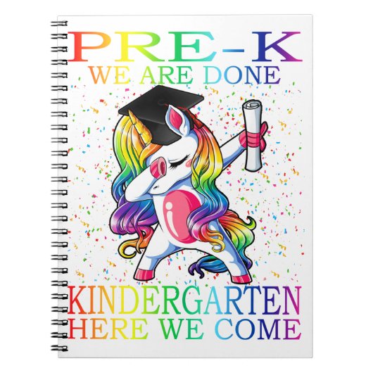 Carnet Filles Pré-K Graduation Magique Unicorne Cadeau (Devant)