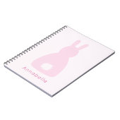 Carnet Filles rose lapin de Pâques (Côté gauche)