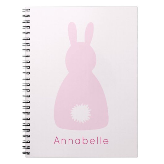 Carnet Filles rose lapin de Pâques (Devant)