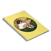 Carnet Fillette vintage lisant dans un hamac  (Côté Droit)