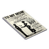 Carnet Fils à ma mère | Décor | Cadeau pour maman (Côté Droit)