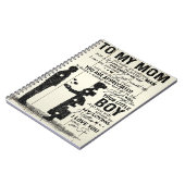 Carnet Fils à ma mère | Décor | Cadeau pour maman (Côté gauche)